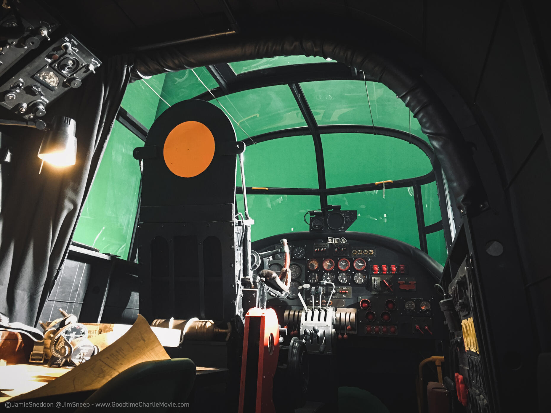 Goodtime Charlie - Cockpit - Replica Lancaster Bomber set designed & built by Jamie Sneddon