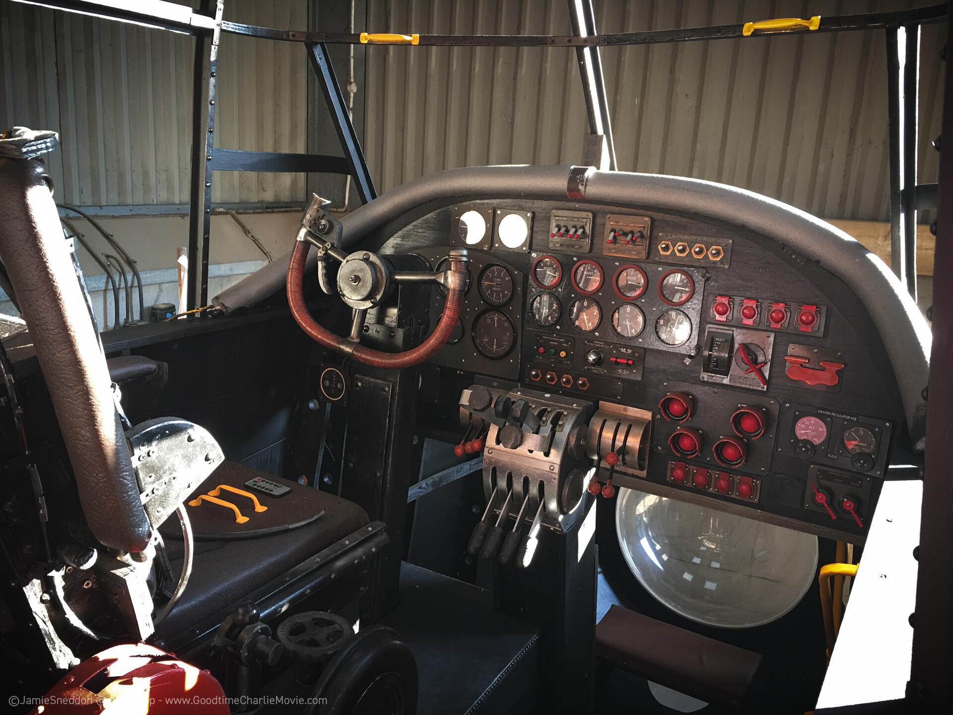Goodtime Charlie - Cockpit - Replica Lancaster Bomber set designed & built by Jamie Sneddon